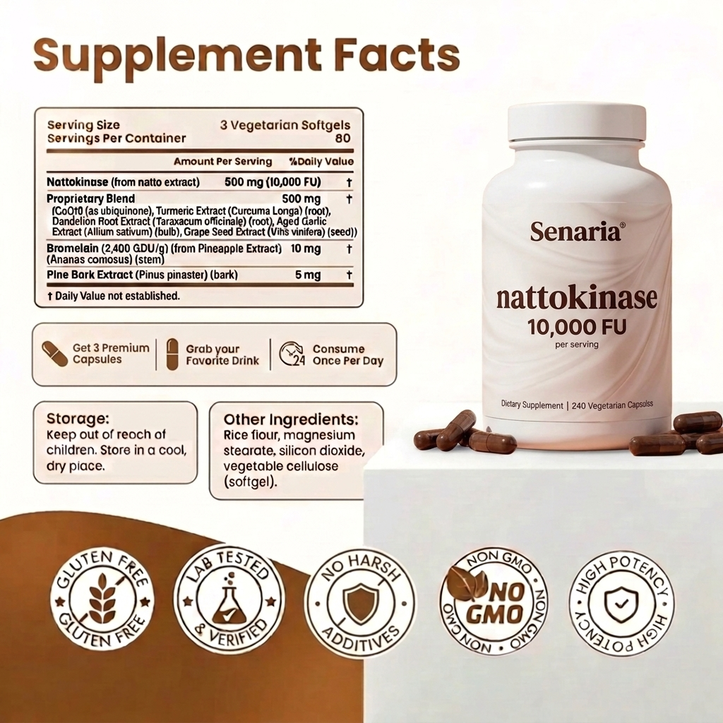 Senaria® Nattokinase 10,000 FU Capsules