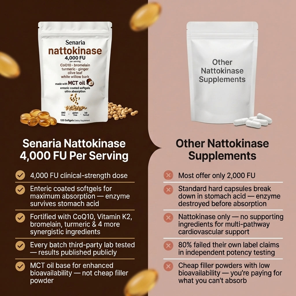 Nattokinase Arterial Support - 4,000 FU Enteric Coated Softgels