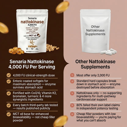 Nattokinase Arterial Support - 4,000 FU Enteric Coated Softgels