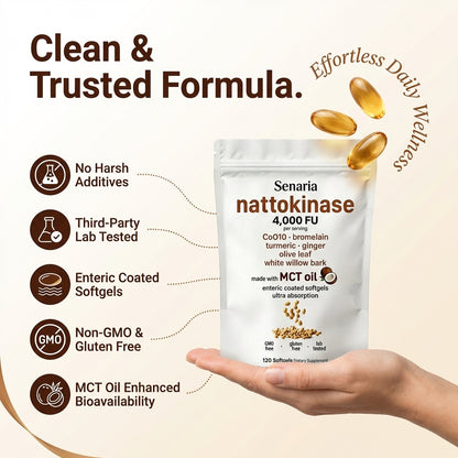 Nattokinase Arterial Support - 4,000 FU Enteric Coated Softgels