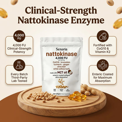 Nattokinase Arterial Support - 4,000 FU Enteric Coated Softgels