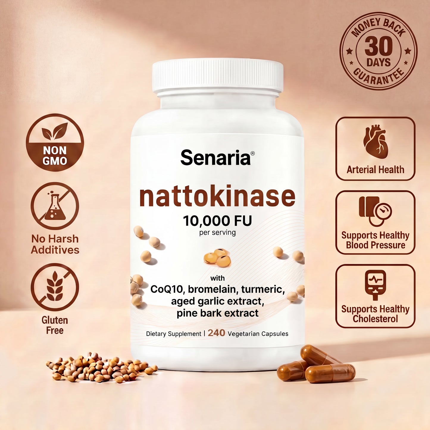 Senaria® Nattokinase 10,000 FU Capsules